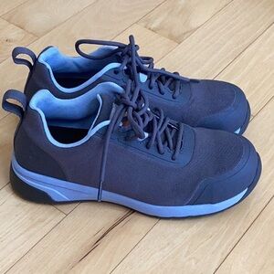 Carhartt women’s force EH Nano toe work shoes. Size 8 charcoal gray/powder blue